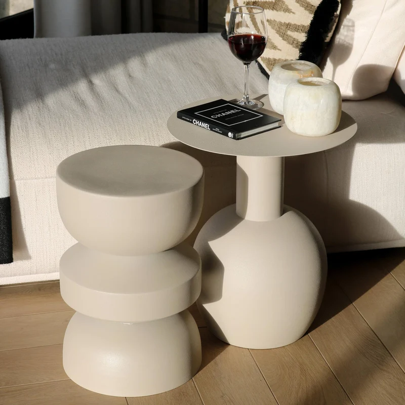 Kick Collection Table d'appoint Pip - Beige - Moderne et de Haute qualité - Métal - Disponible dans de Nombreuses Couleurs