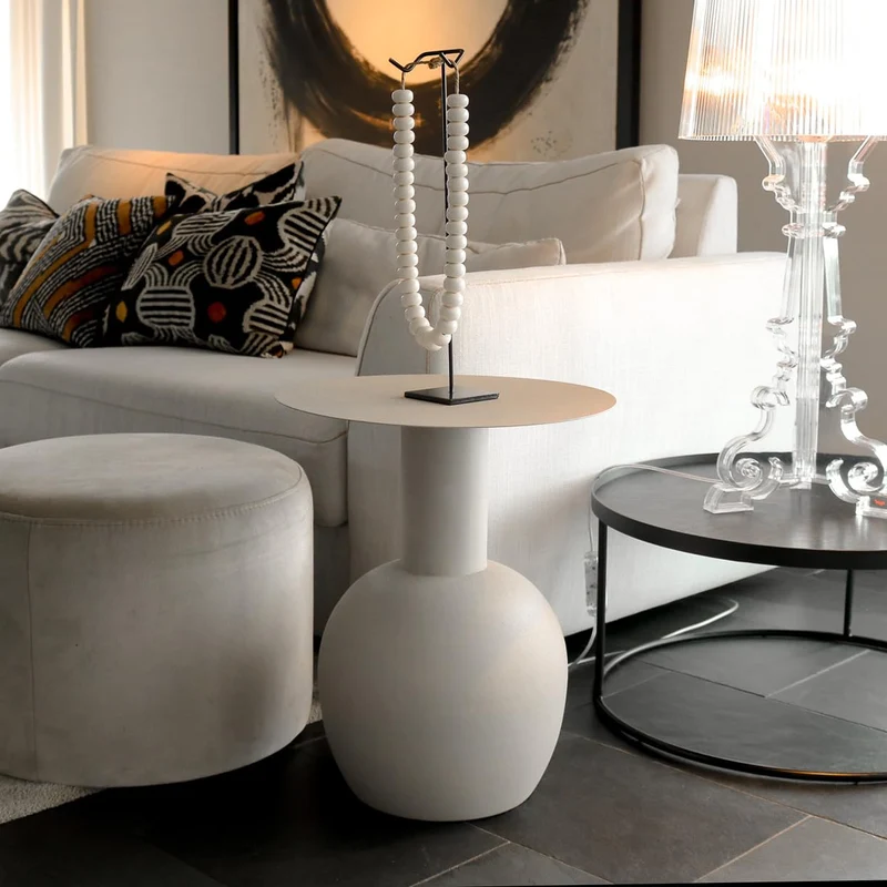 Kick Collection Table d'appoint Pip - Beige - Moderne et de Haute qualité - Métal - Disponible dans de Nombreuses Couleurs
