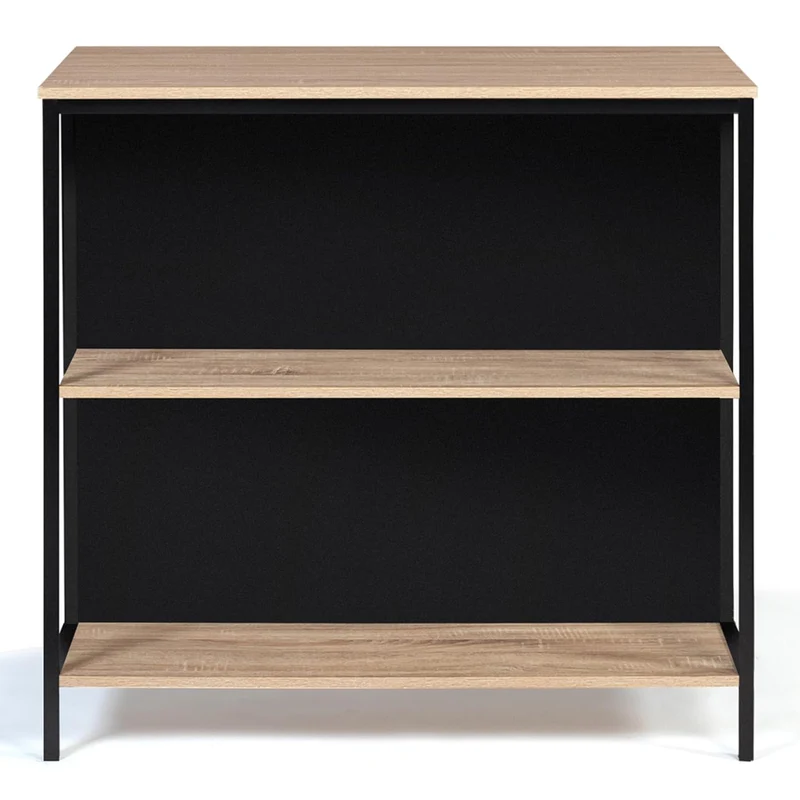 IDMarket - Ensemble Table de Bar îlot Detroit et 2 tabourets Design Industriel