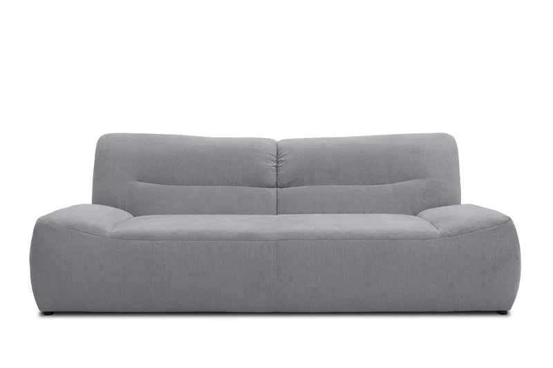 DOMO. Collection Canapé bohème, canapé 3 Places, Style bohème, canapé 3 Places, canapé rembourré, 224 x 109 x 81 cm (l x p x h), Gris foncé