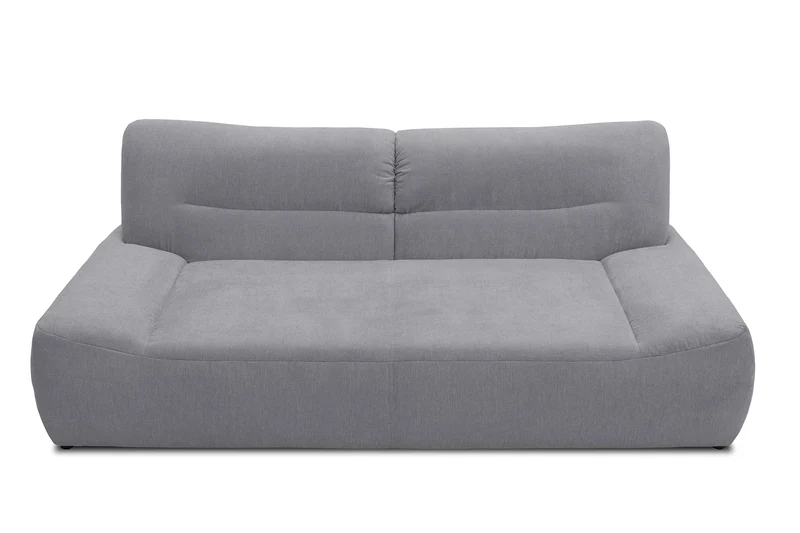 DOMO. Collection Canapé bohème, canapé 3 Places, Style bohème, canapé 3 Places, canapé rembourré, 224 x 109 x 81 cm (l x p x h), Gris foncé