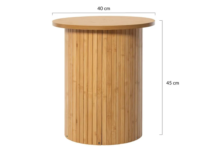 Bestmobilier - Kofu - Bout de canapé - Bambou - 40x45 cm, Bois