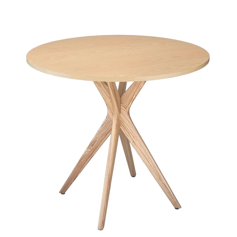 Ragaba Jubi Table à Manger Ronde diamètre 80cm Frêne