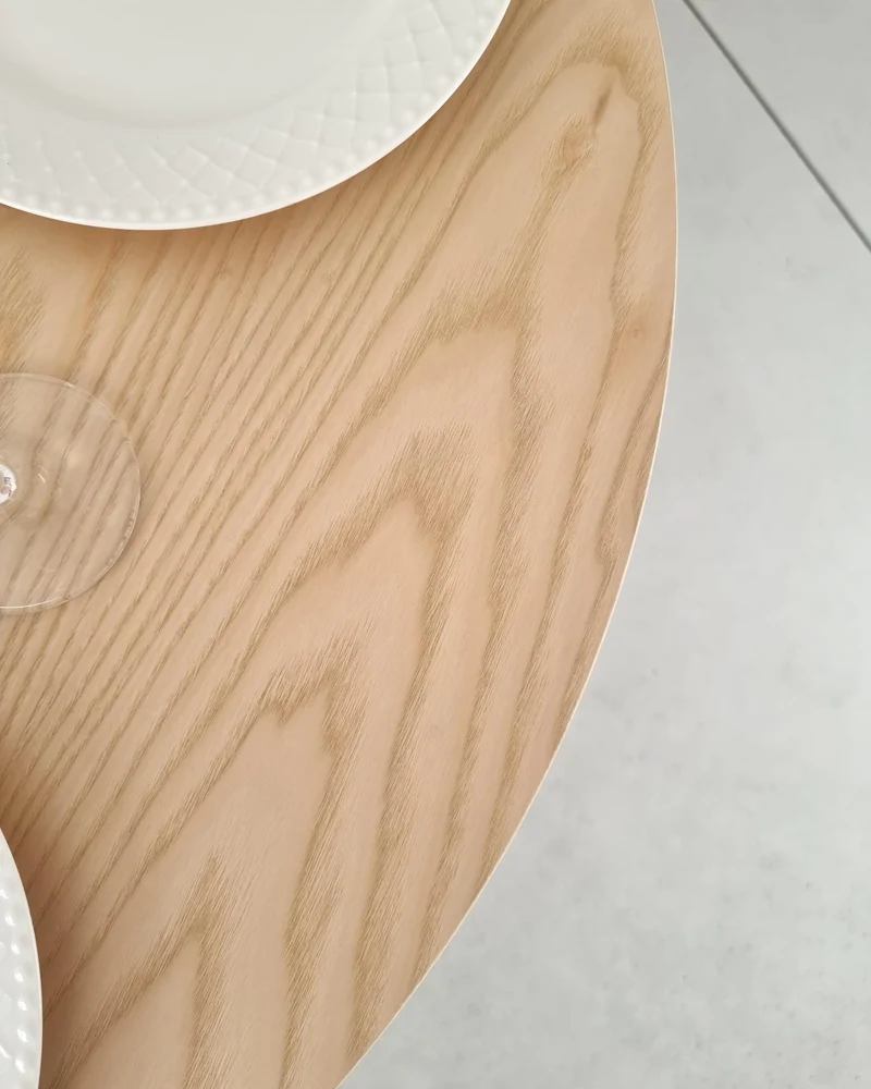 Ragaba Jubi Table à Manger Ronde diamètre 80cm Frêne