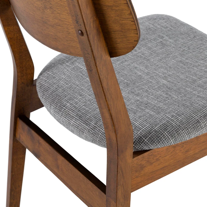 HOMN LIVING Pack de 2 chaises Susi en Noyer, Bois Massif, 49 cm (Largeur) 52 cm (Profondeur) 82 cm (Hauteur)