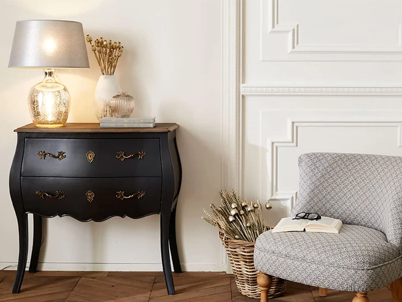 Adept Home Commode en Bois, Collection Murano Celeste