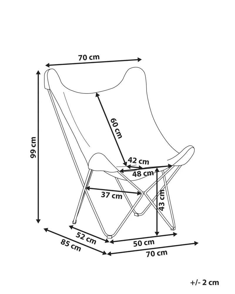 Fauteui Design Papillon avec Pieds en Épingle en Métal et Velours Blanc Nybro