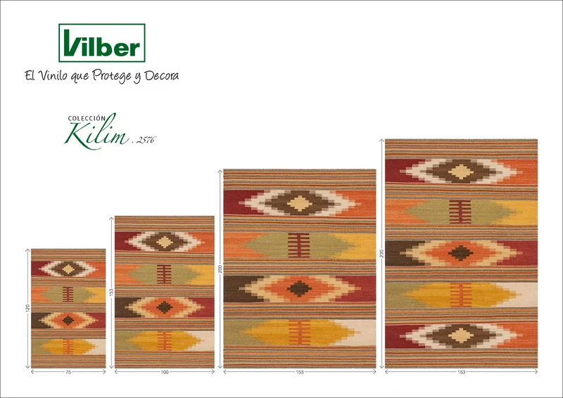 Vilber, Kilim 2576, tapis en vinyle, Multicolor, 153x230x0.2cm