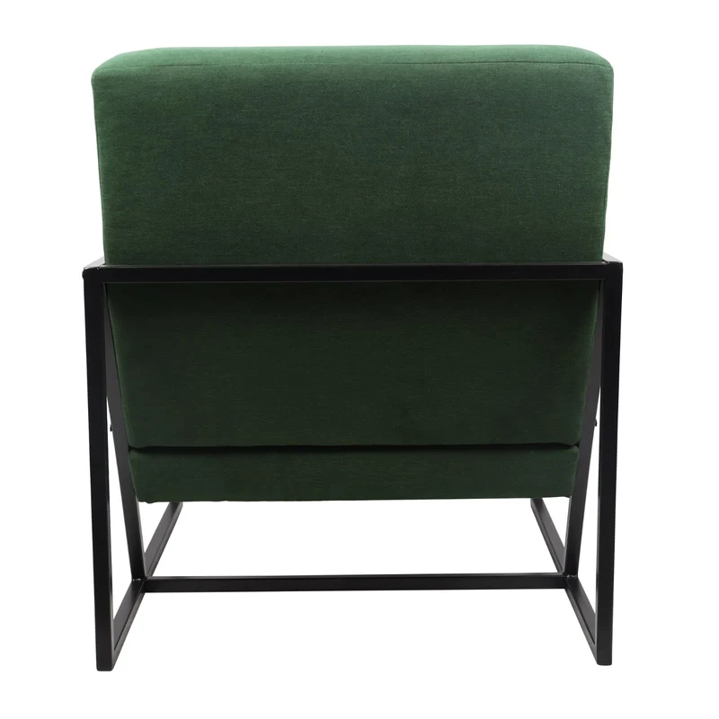 SVITA Chris Fauteuil de salon rembourré avec accoudoirs, vert foncé