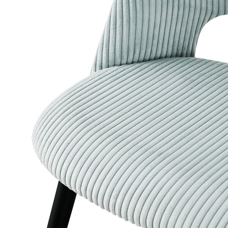 B&D Home Chaises de Salle à Manger Vicky Lot de 2, Chaise rembourrée en Velours côtelé pour Salle à Manger, Cuisine, Salon, Bureau, Coiffeuse, Cordon Bleu, 11126-BLAU-2