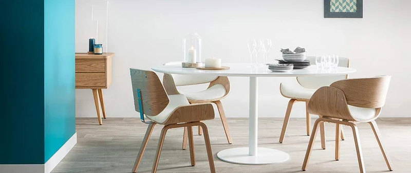 Miliboo Chaise Design Noir et Bois Clair Bent