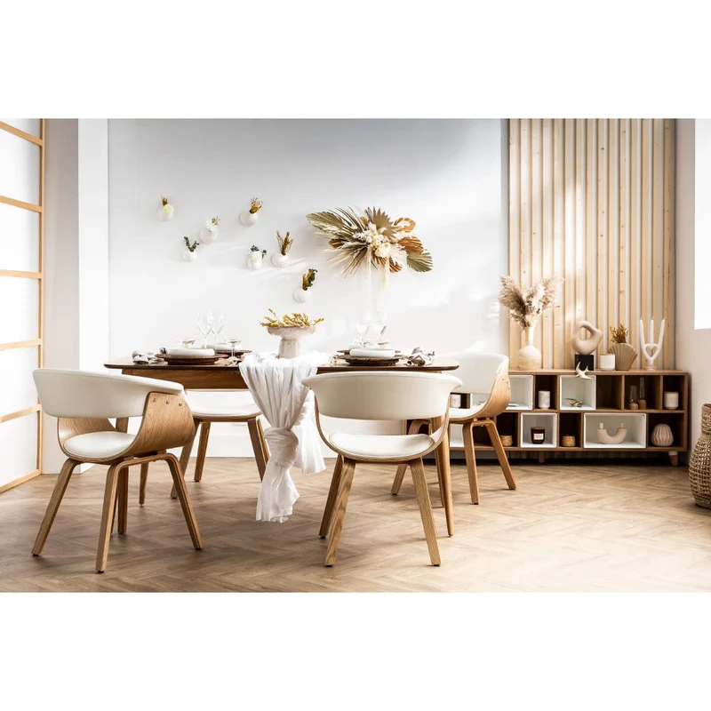 Miliboo Chaise Design Noir et Bois Clair Bent