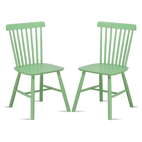 Chaise de Salle à Manger, Ensemble de 2 chaises de Salle à Manger en Bois If avec Dossier à barreaux, chaises de Cuisine, chaises d'appoint Portables, Ensemble de chaises de Salle à Manger Modern