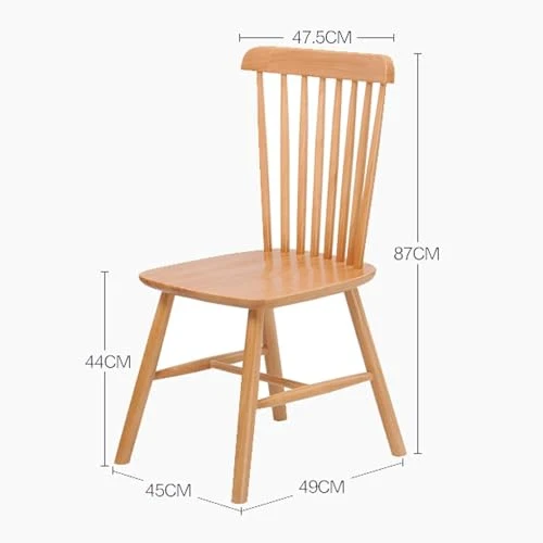 Chaise de Salle à Manger, Ensemble de 2 chaises de Salle à Manger en Bois If avec Dossier à barreaux, chaises de Cuisine, chaises d'appoint Portables, Ensemble de chaises de Salle à Manger Modern