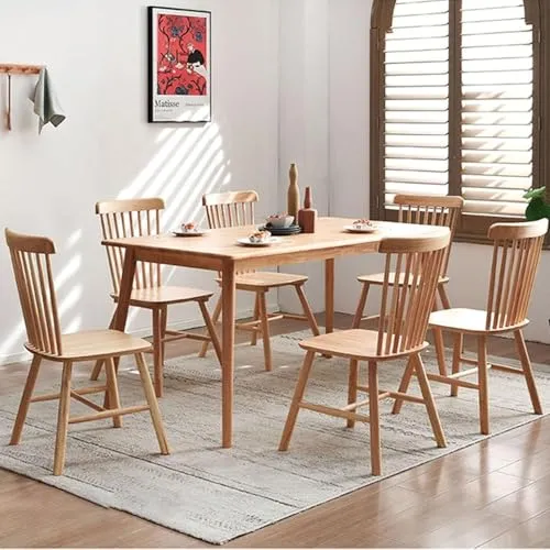 Chaise de Salle à Manger, Ensemble de 2 chaises de Salle à Manger en Bois If avec Dossier à barreaux, chaises de Cuisine, chaises d'appoint Portables, Ensemble de chaises de Salle à Manger Modern