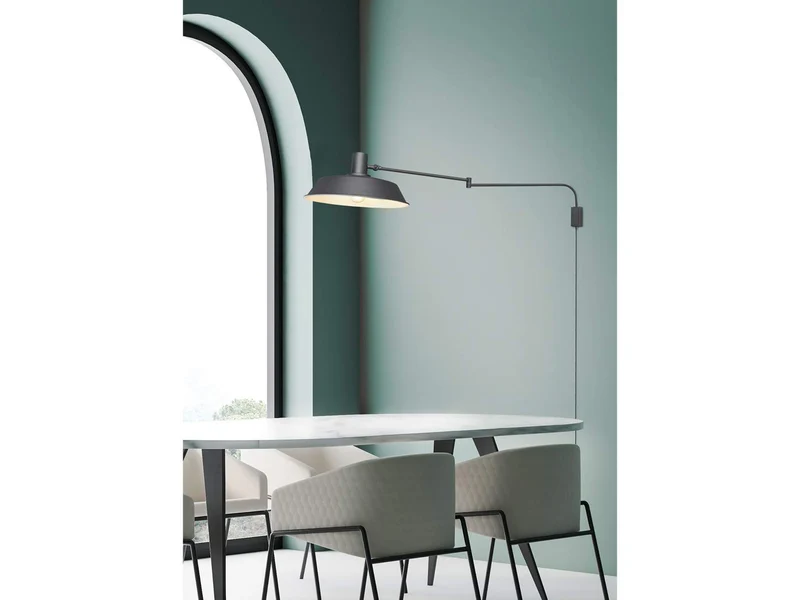 meineWunschleuchte Applique murale orientable avec prise et interrupteur, portée max. 150 cm