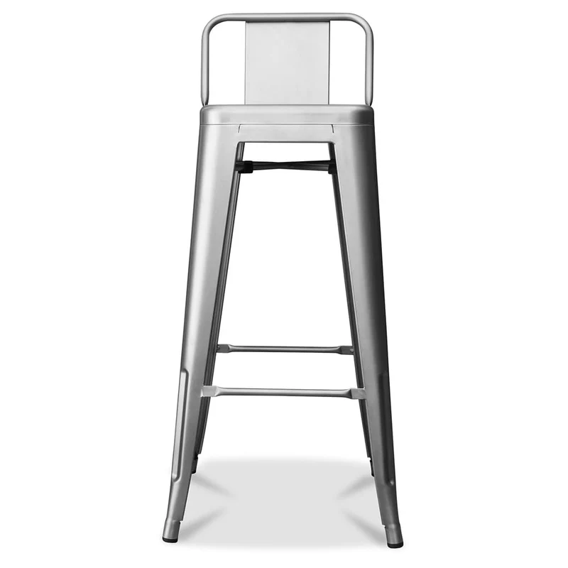 Tolix Style Tabouret de Bar avec Dossier - Design Industriel - 76cm - Nouvelle édition - Stylix Industriel