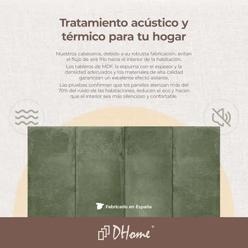 DHOME Tête de Lit Capitonnée en Velours Côtelé Premium Uni Anti-Taches Design Modulaire Vertical Autocollant Tête de Lit Chambre Rembourrée (Vert Forêt, 100cm, Hauteur 80cm, x3)