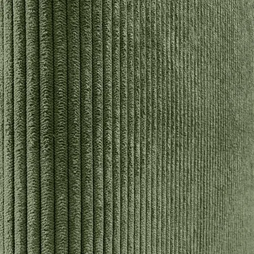 DHOME Tête de Lit Capitonnée en Velours Côtelé Premium Uni Anti-Taches Design Modulaire Vertical Autocollant Tête de Lit Chambre Rembourrée (Vert Forêt, 100cm, Hauteur 80cm, x3)