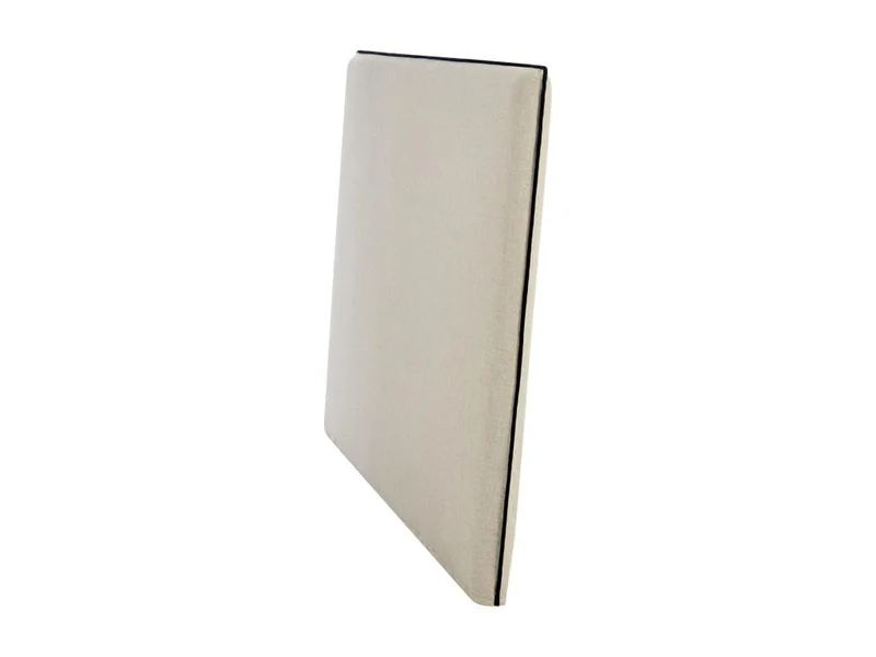 Vente-unique-Tête de lit déhoussable 150 cm - Coton et Lin - Beige et Noir - CHESMA