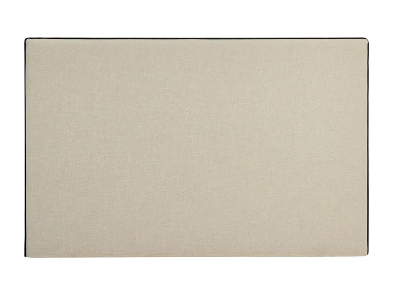 Vente-unique-Tête de lit déhoussable 150 cm - Coton et Lin - Beige et Noir - CHESMA
