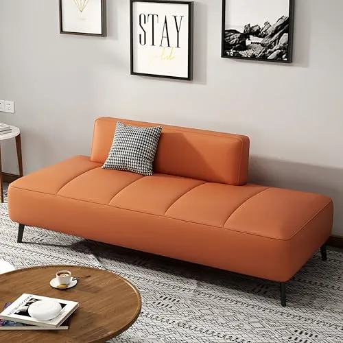 BEDOIN Petite Causeuse à balançoire, Fausse Cuir Moderne Mini canapé canapé Amoureuse Banc de canapé sans Bras avec arrière-extrémité Moderne du Banc de lit, pour la chambr D