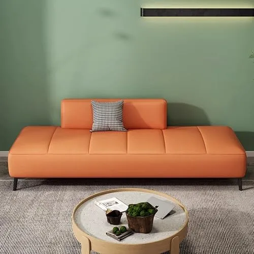 BEDOIN Petite Causeuse à balançoire, Fausse Cuir Moderne Mini canapé canapé Amoureuse Banc de canapé sans Bras avec arrière-extrémité Moderne du Banc de lit, pour la chambr D