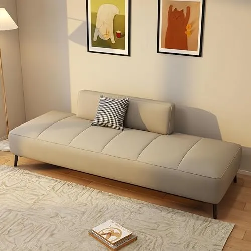 BEDOIN Petite Causeuse à balançoire, Fausse Cuir Moderne Mini canapé canapé Amoureuse Banc de canapé sans Bras avec arrière-extrémité Moderne du Banc de lit, pour la chambr D