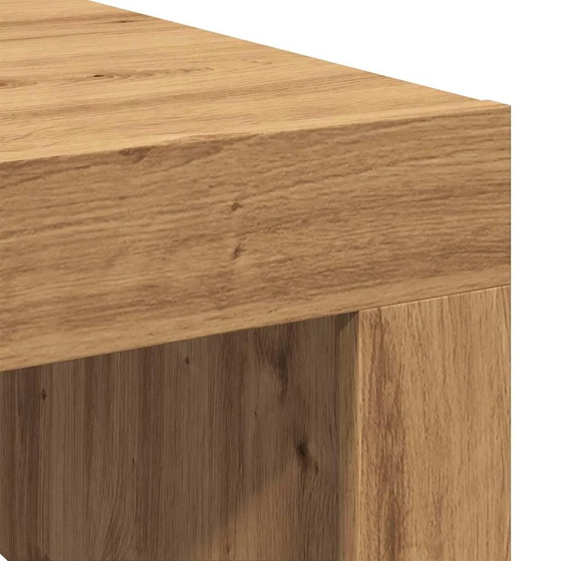 vidaXL Table Basse chêne Artisanal 100x100x35 cm Bois d'ingénierie, Table latérale, Table de Salon, Table d'accent, Bout de canapé, Table Centrale