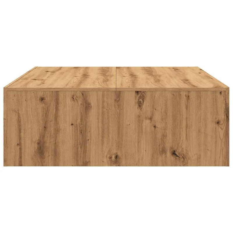 vidaXL Table Basse chêne Artisanal 100x100x35 cm Bois d'ingénierie, Table latérale, Table de Salon, Table d'accent, Bout de canapé, Table Centrale