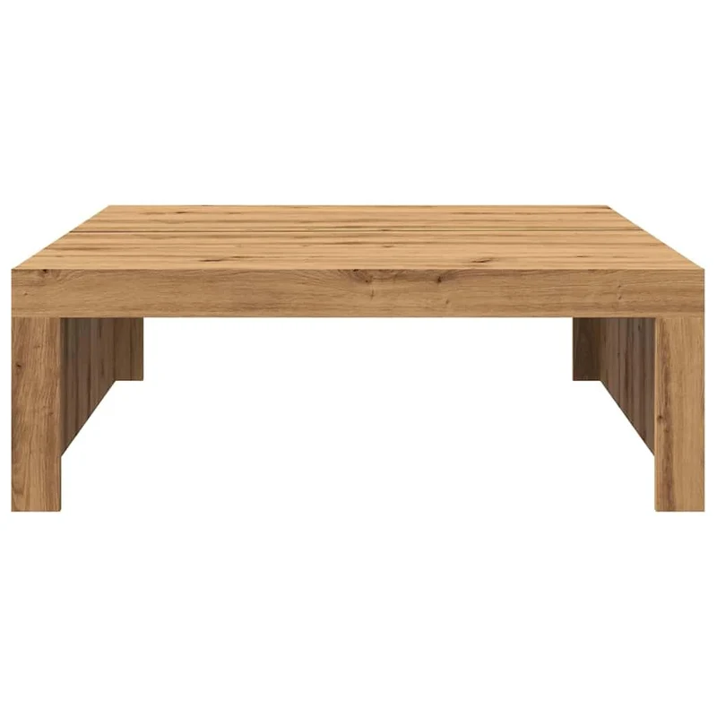 vidaXL Table Basse chêne Artisanal 100x100x35 cm Bois d'ingénierie, Table latérale, Table de Salon, Table d'accent, Bout de canapé, Table Centrale