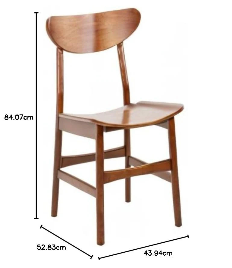 Safavieh Ensemble de 2 Chaises de Salle à Manger en Bois, Marron, 44 x 53 x 84