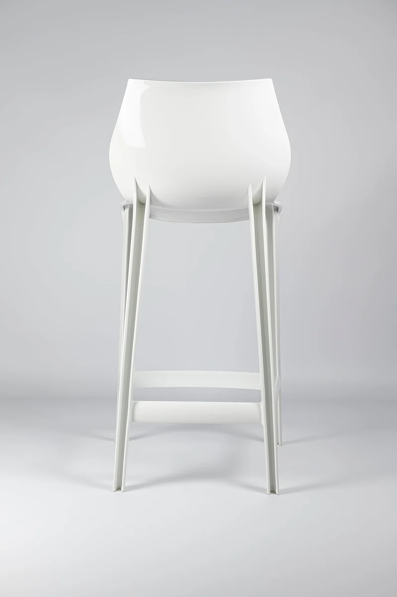 Mahi Mahi - Tabouret de Cuisine Design Moderne en polypropylène coloré - H 66-2 pièces - Blanc - MMPPCB2