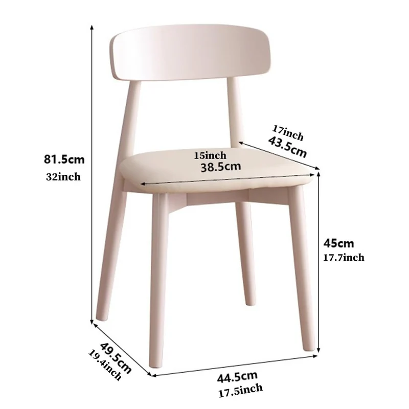 Chaise Scandinave Blanche Chaises De Salle A Manger Scandinave sans Bras Chaise De Cuisine en Bois en Cuir avec Pieds en Bois pour La Salle À Manger(/Light Gray B)