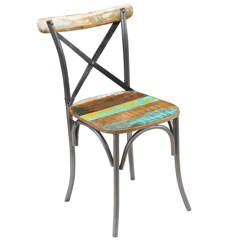 vidaXL 2X Chaise de Salle à Manger Bois Recyclé Massif Chaise de Cuisine