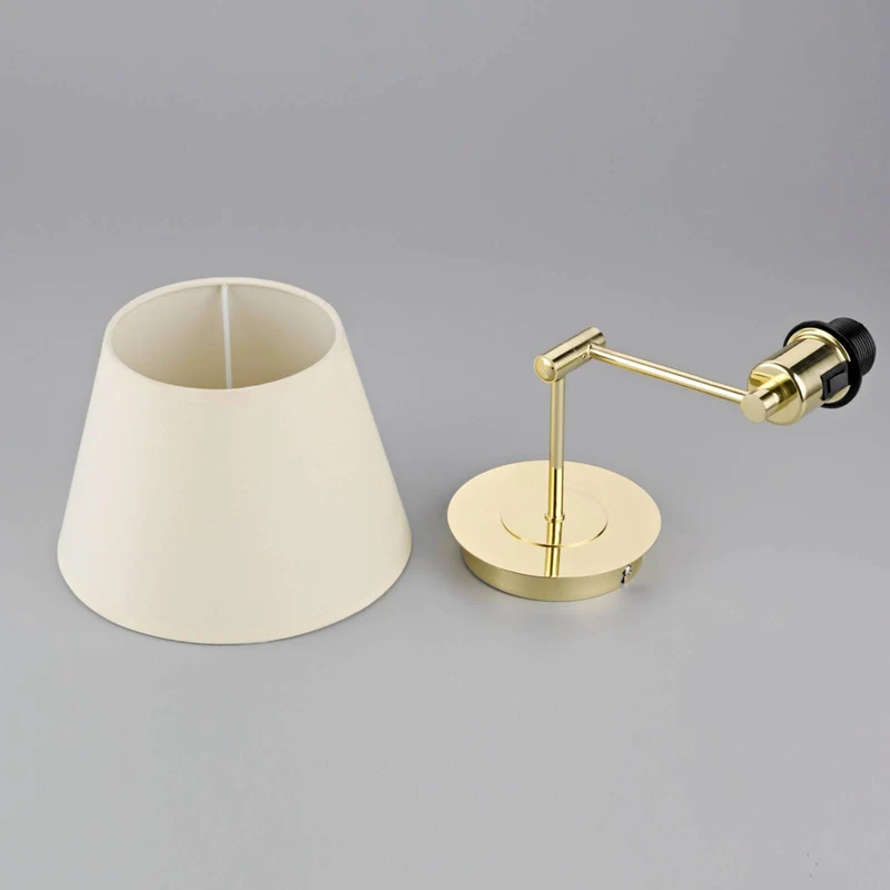 Lindby Applique Murale Tissu Pola (Moderne) en Beige Textile e. a. pour Salon & Salle à manger (1 lampe,à E27), Applique, Lampe Murale, Eclairage, Luminaire Mural