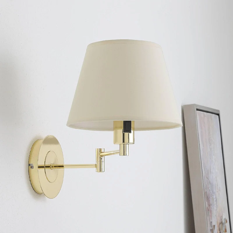 Lindby Applique Murale Tissu Pola (Moderne) en Beige Textile e. a. pour Salon & Salle à manger (1 lampe,à E27), Applique, Lampe Murale, Eclairage, Luminaire Mural