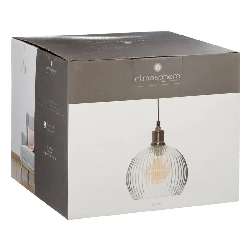 Atmosphera - Suspension Laye - verre D20 cm