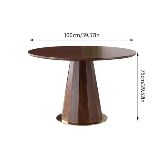 Table à Manger Table Ronde Nordique en Bois Massif, Table à Manger for la Maison, Petit Appartement, Table de négociation, Restaurant, Balcon, Table Basse Tables de Cuisine et de Salle à Manger (Size