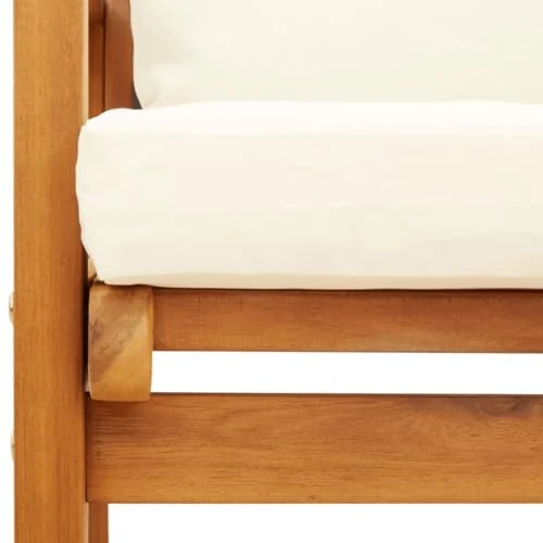 INLIFE Canapé de Jardin 120 cm avec Coussin Bois d'acacia massifMeubles,Mobilier de Jardin,Sièges de Jardin,Bancs de jardin-40.92 lb-Brun-33855