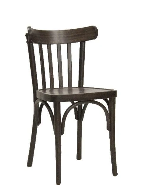 METRO Professional Chaise de Restaurant Bistrot en Hêtre, Finition Noyer Brun, Lot de 2