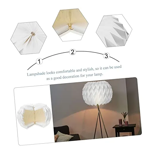 abat-jour en origami ombre murale Shades de lampe à lustre ancien papier origami décor abat-jour pliant en origami abat-jour suspendu plier abat-jour de lustre Accessoires blanche