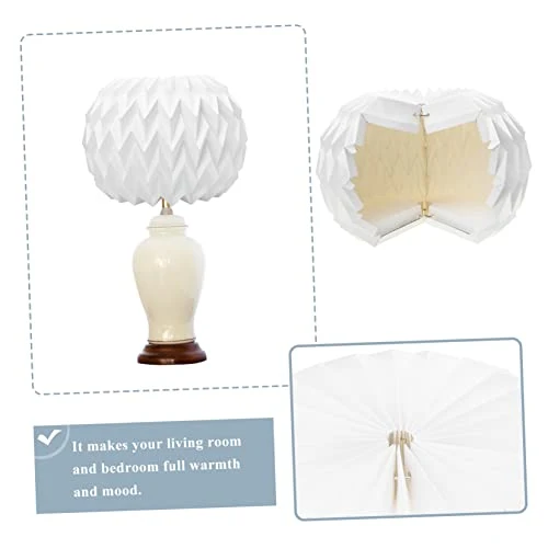 abat-jour en origami ombre murale Shades de lampe à lustre ancien papier origami décor abat-jour pliant en origami abat-jour suspendu plier abat-jour de lustre Accessoires blanche