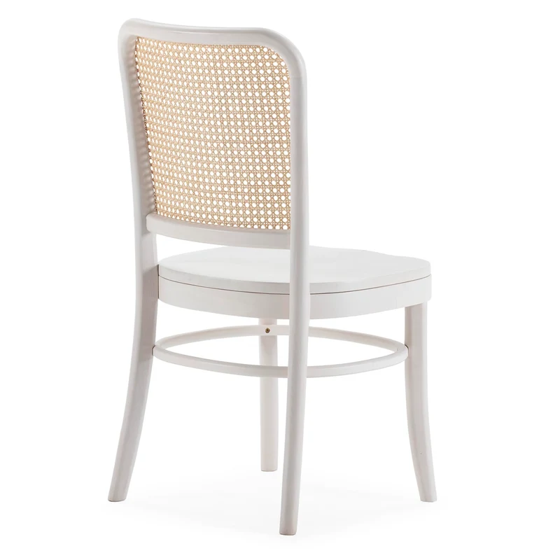 HOMN LIVING Pack de 2 chaises Vesta en Blanc, Bois Massif, 45 cm (Largeur) 51 cm (Profondeur) 88 cm (Hauteur)