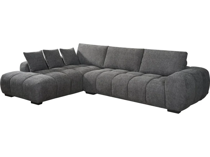Habitat et Jardin Canapé d'angle Tissu Monceau - 3 Places - Gris