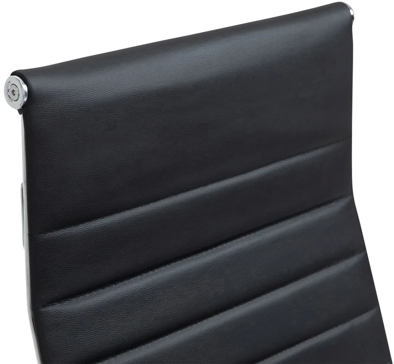 CLP Chaise De Bureau Kolumbus en Véritable Cuir I Fauteuil De Bureau Réglable en Hauteur Pivotant Piètement Mécanisme A Bascule Intégré, Couleur:Noir