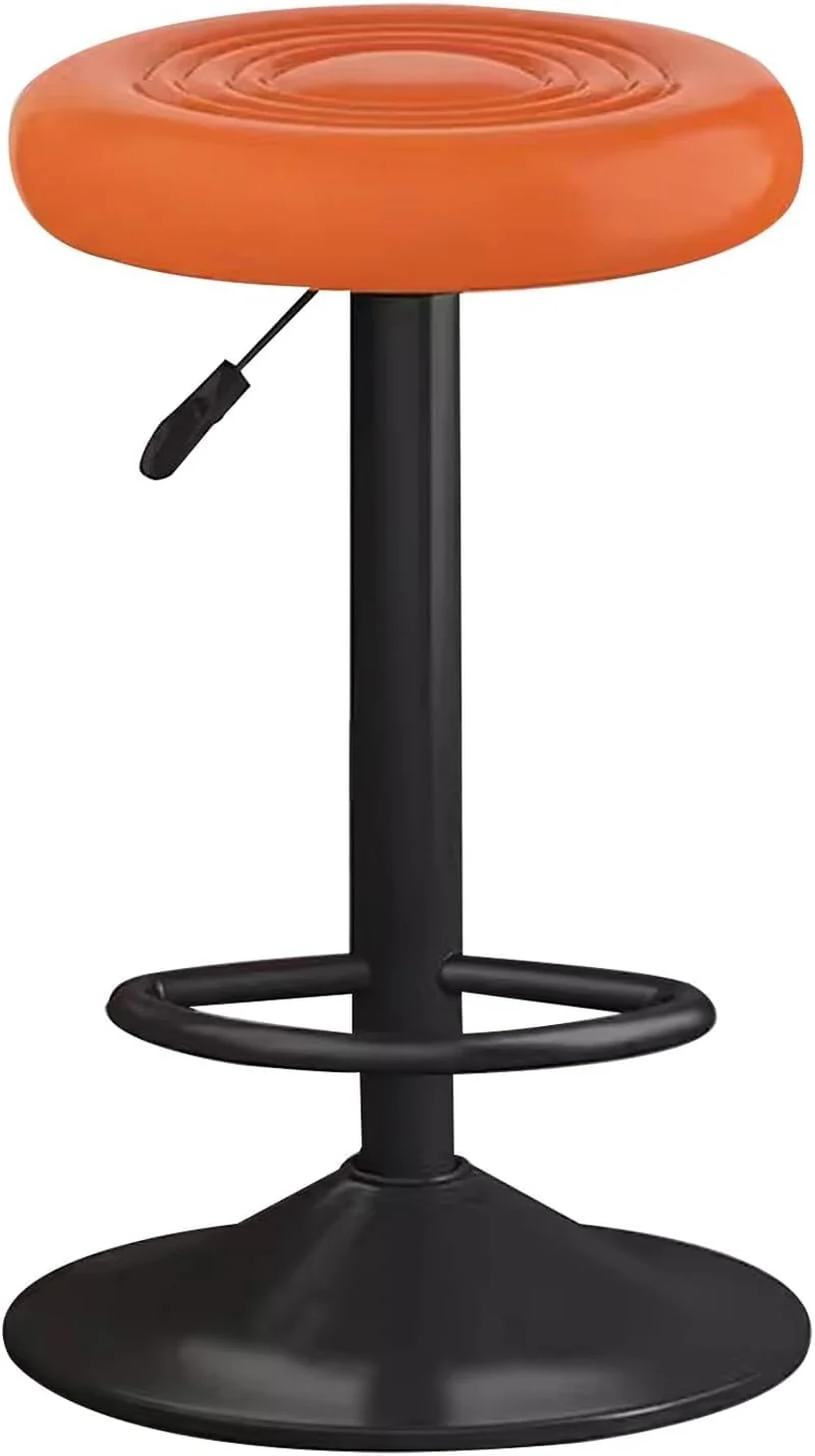 ZAIHW Chaise de bar, tabourets de comptoir, sans bras ni dos, tabourets pivotants réglables avec base en métal, pour salon de coiffure, restaurant, bar, îlot de cuisine (couleur : orange)