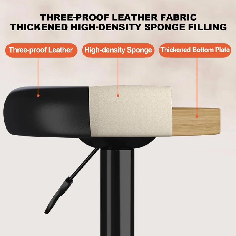 ZAIHW Chaise de bar, tabourets de comptoir, sans bras ni dos, tabourets pivotants réglables avec base en métal, pour salon de coiffure, restaurant, bar, îlot de cuisine (couleur : orange)
