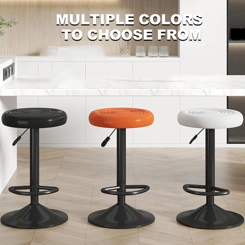 ZAIHW Chaise de bar, tabourets de comptoir, sans bras ni dos, tabourets pivotants réglables avec base en métal, pour salon de coiffure, restaurant, bar, îlot de cuisine (couleur : orange)