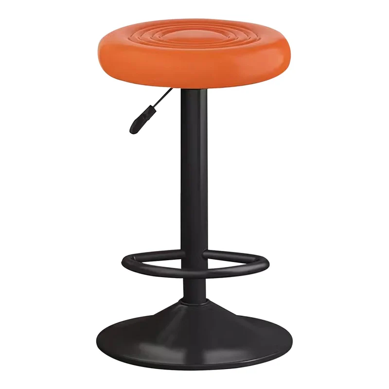 ZAIHW Chaise de bar, tabourets de comptoir, sans bras ni dos, tabourets pivotants réglables avec base en métal, pour salon de coiffure, restaurant, bar, îlot de cuisine (couleur : orange)